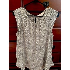 Loft White & Black Top